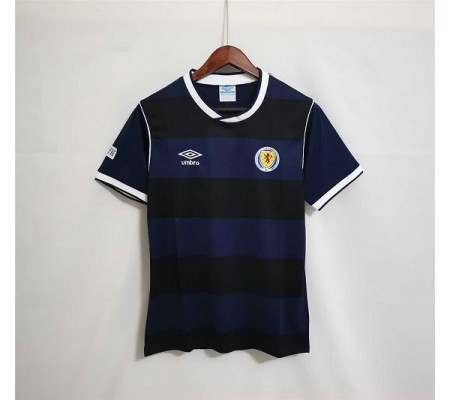 Scotland 1986 World Cup Home Dark Blue Soccer Jersey